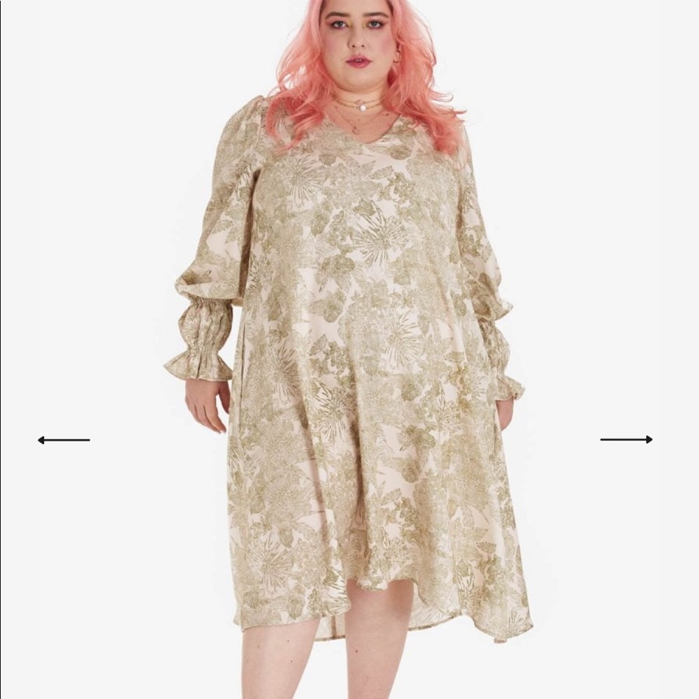 NWOT Loud Bodies “Ellen” Dress Beige Tencell Size Medium